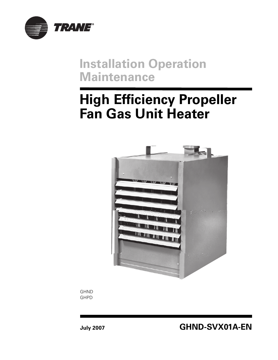 Trane GHND-SVX01A-EN User Manual | 56 pages