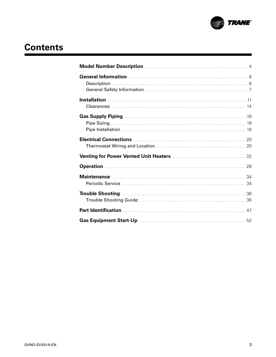 Trane GHND-SVX01A-EN User Manual | Page 3 / 56