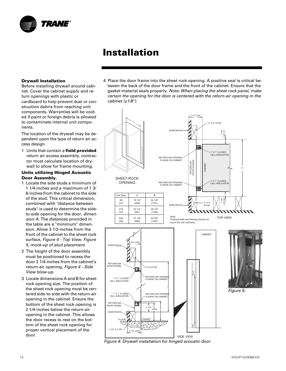 Installation | Trane GETB User Manual | Page 12 / 32