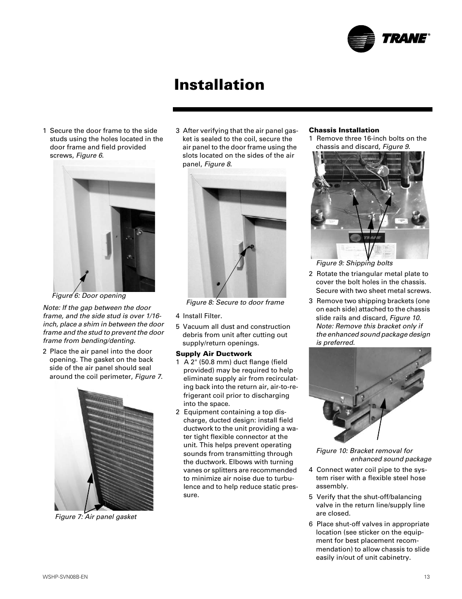 Installation | Trane GETB User Manual | Page 13 / 32