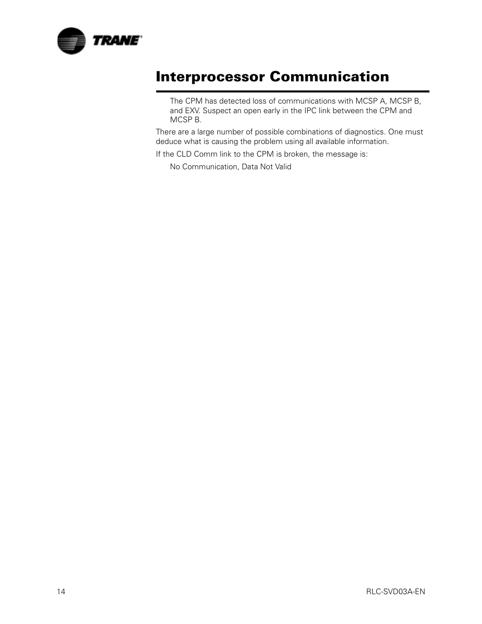 Interprocessor communication | Trane RTWA 70-125 TON User Manual | Page 14 / 88