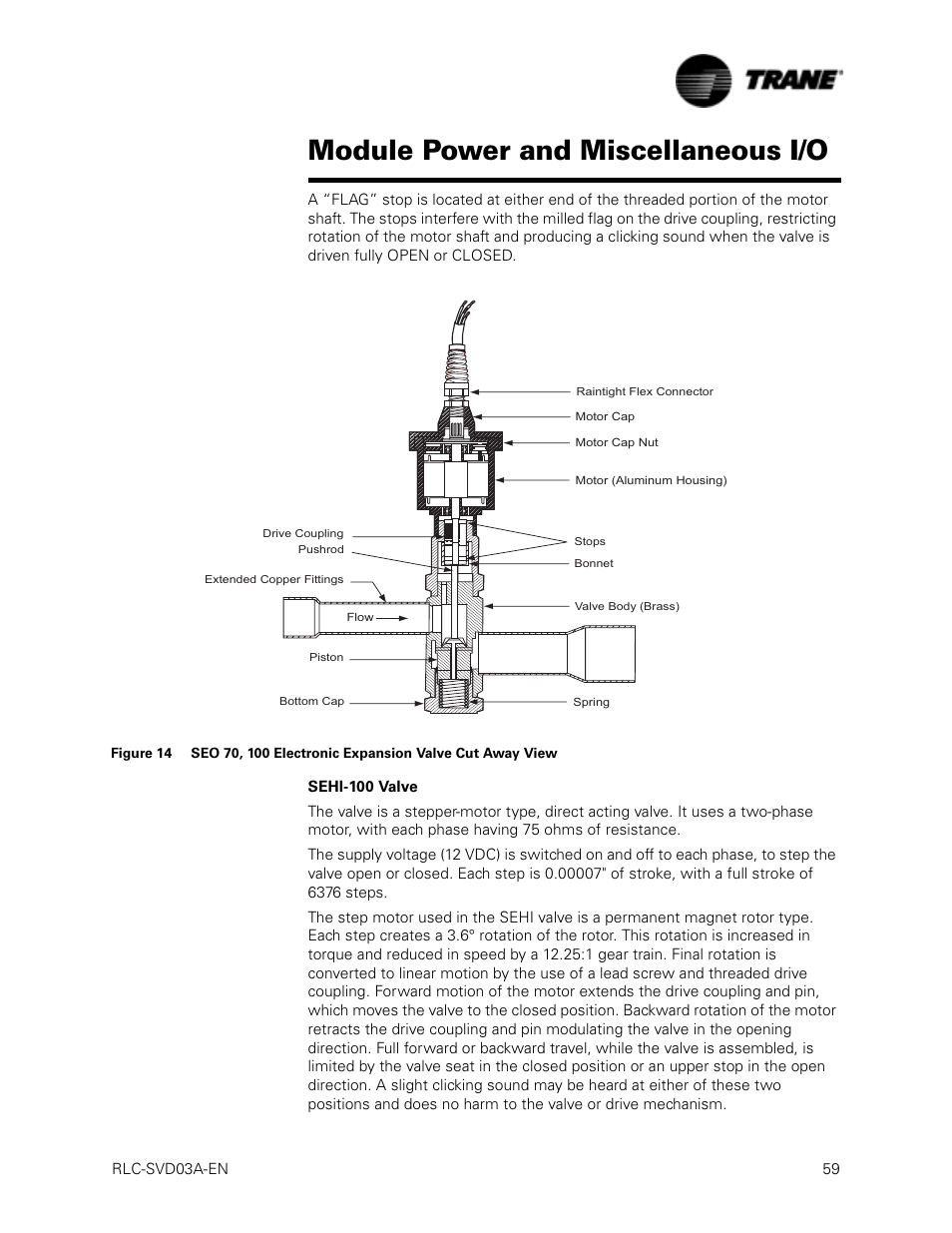 Module power and miscellaneous i/o | Trane RTWA 70-125 TON User Manual | Page 59 / 88