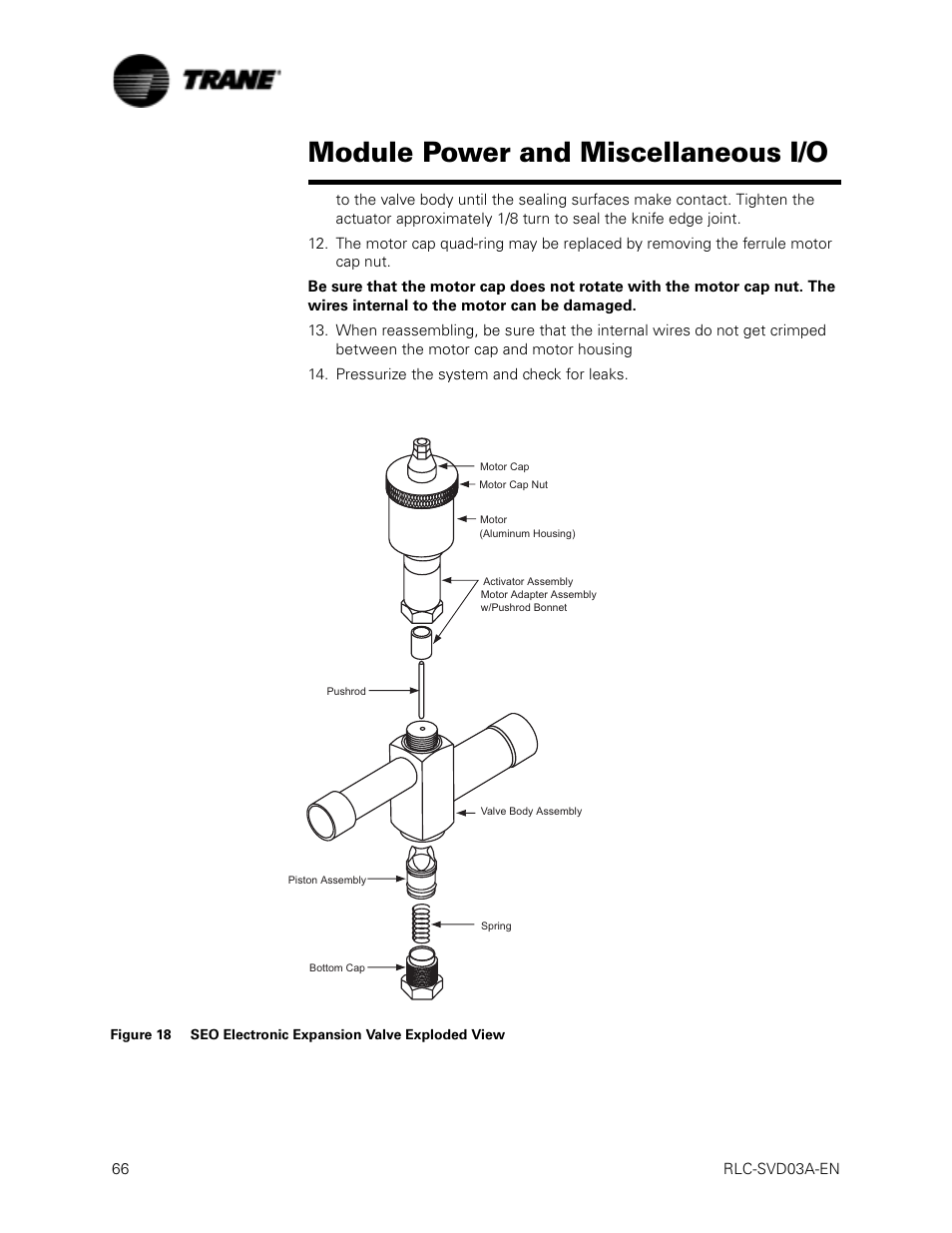 Module power and miscellaneous i/o | Trane RTWA 70-125 TON User Manual | Page 66 / 88