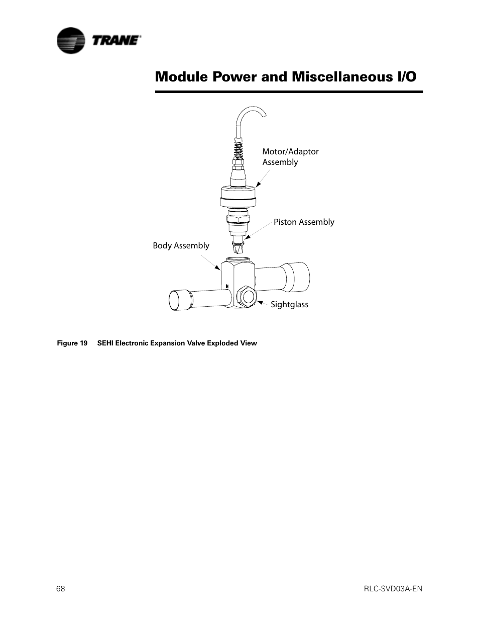 Module power and miscellaneous i/o | Trane RTWA 70-125 TON User Manual | Page 68 / 88