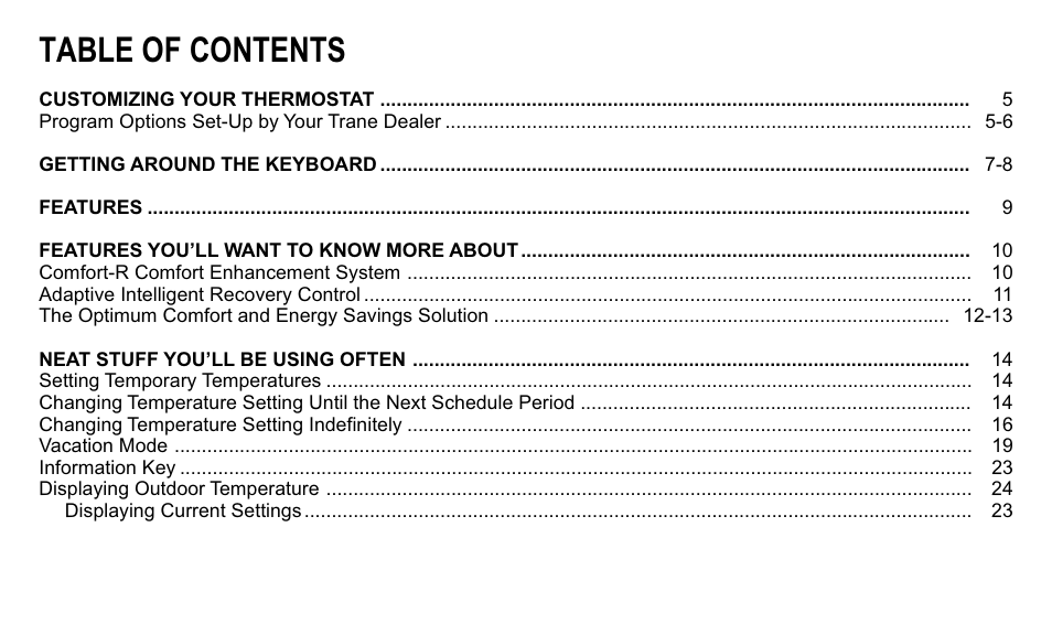 Trane XT300C User Manual | Page 2 / 68