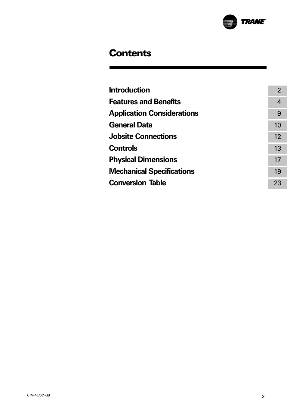 Trane CVGF User Manual | Page 3 / 24