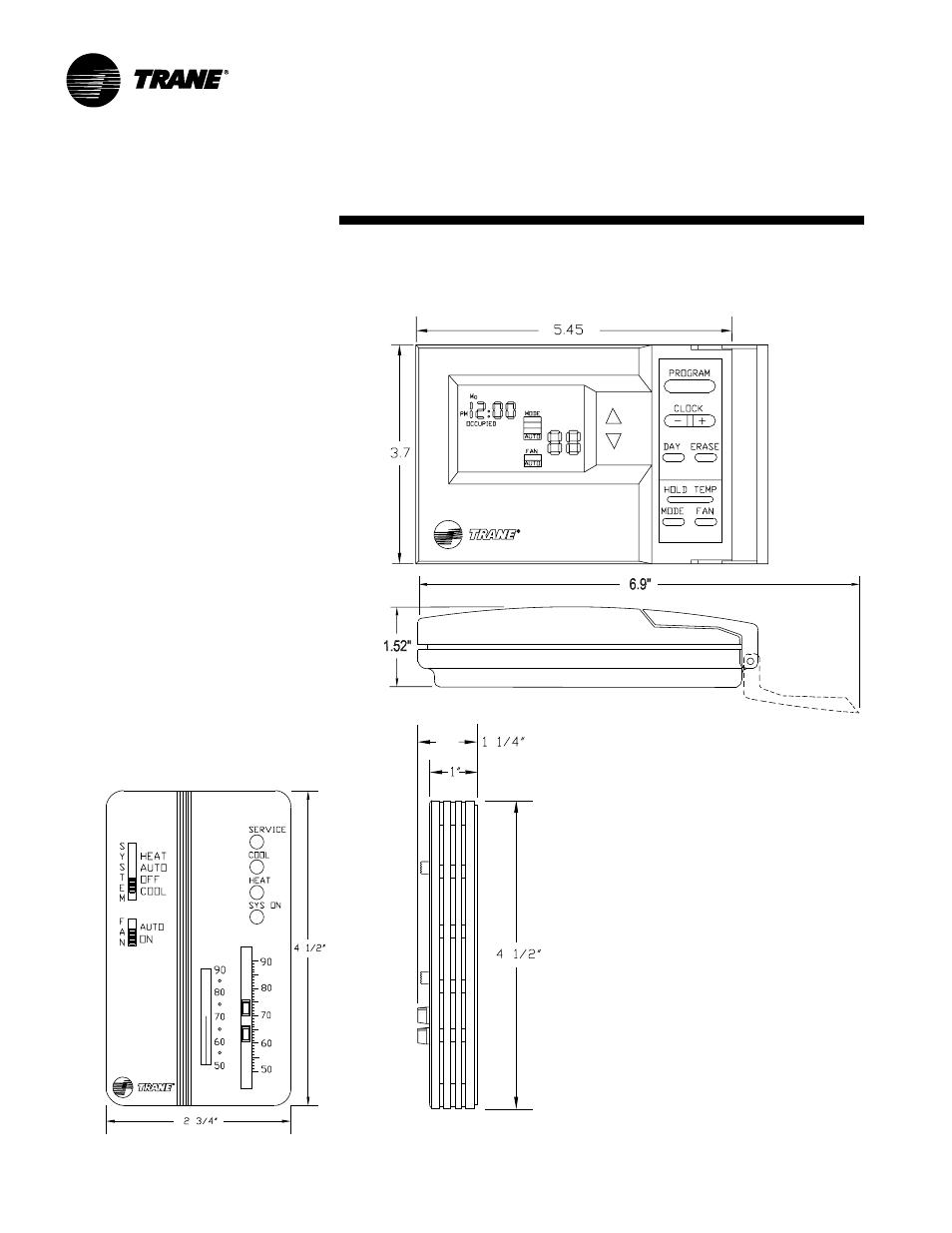 Constant volume, Dimensional data (constant volume cv) | Trane RT-PRC007-EN User Manual | Page 38 / 46