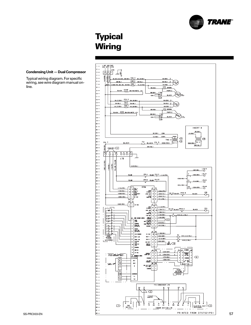 Typical wiring | Trane SS-PRC003-EN User Manual | Page 57 / 79