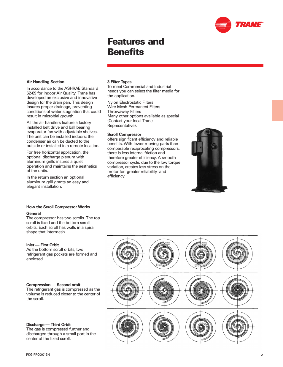 Features and benefits | Trane Genius PKG-PRC007-EN User Manual | Page 5 / 52