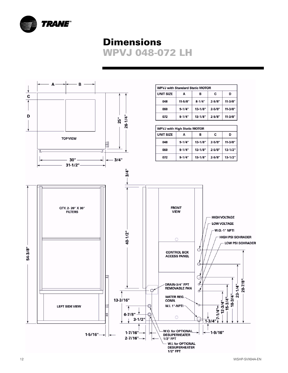 Trane WPVJ User Manual | Page 12 / 39