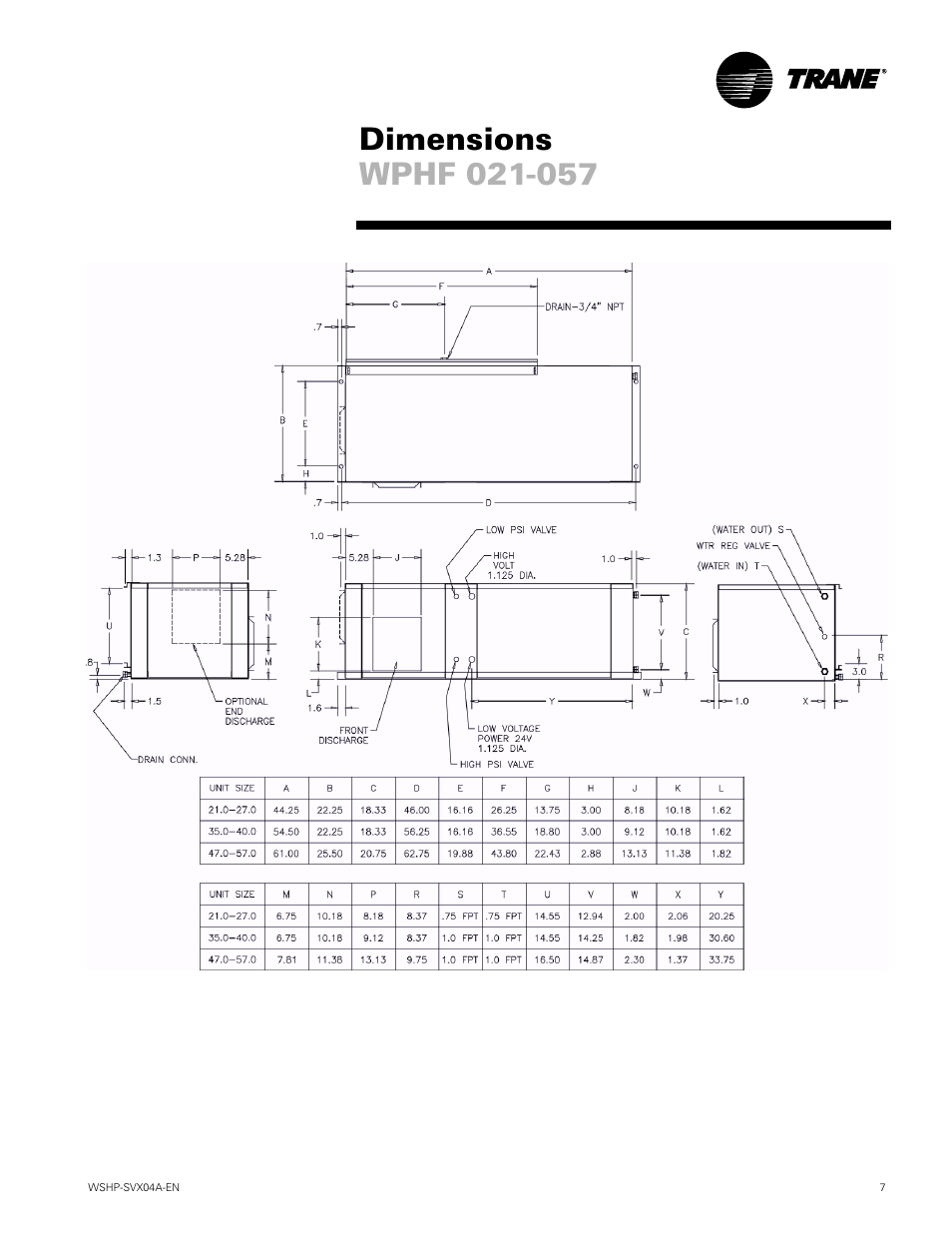 Trane WPVJ User Manual | Page 7 / 39