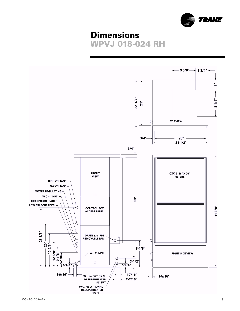 Trane WPVJ User Manual | Page 9 / 39