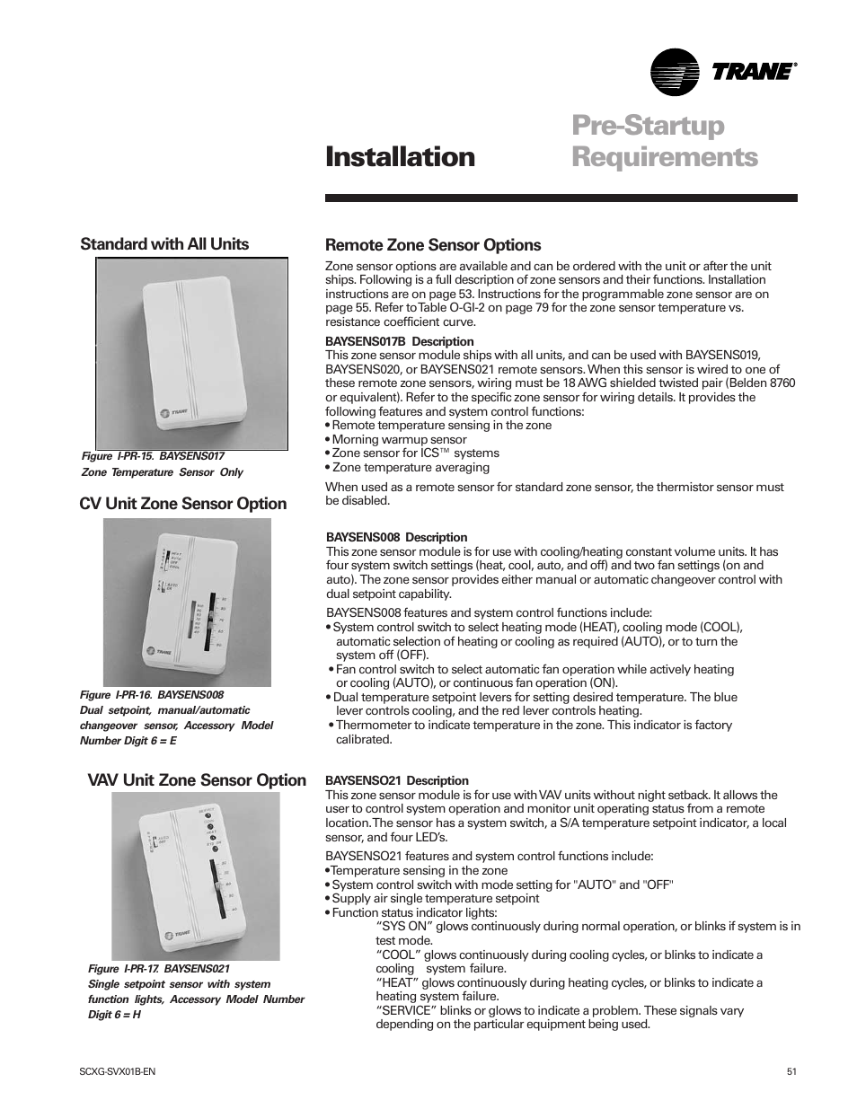 Pre-startup requirements, Installation | Trane IntelliPak SCWG 020 User Manual | Page 51 / 124