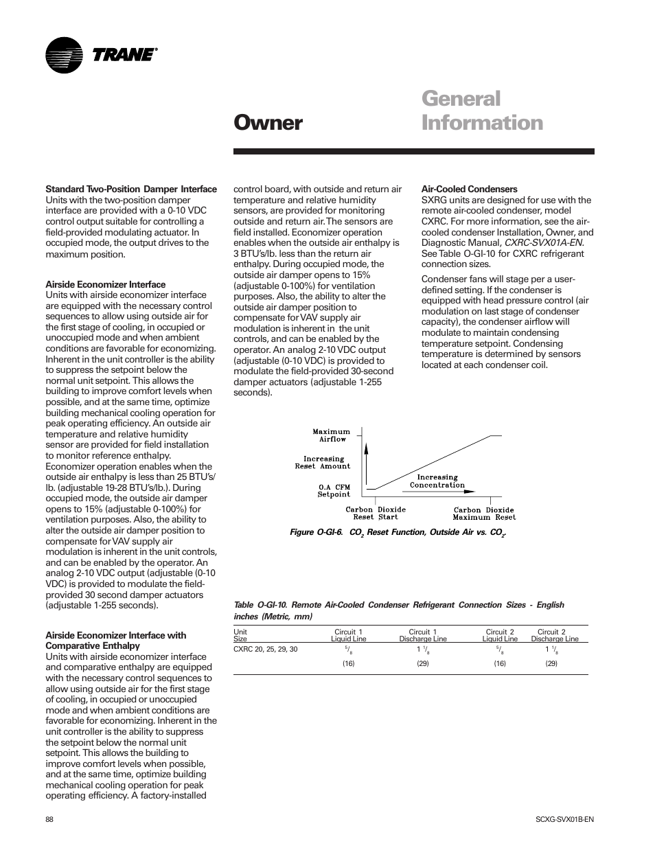 Owner general information | Trane IntelliPak SCWG 020 User Manual | Page 88 / 124