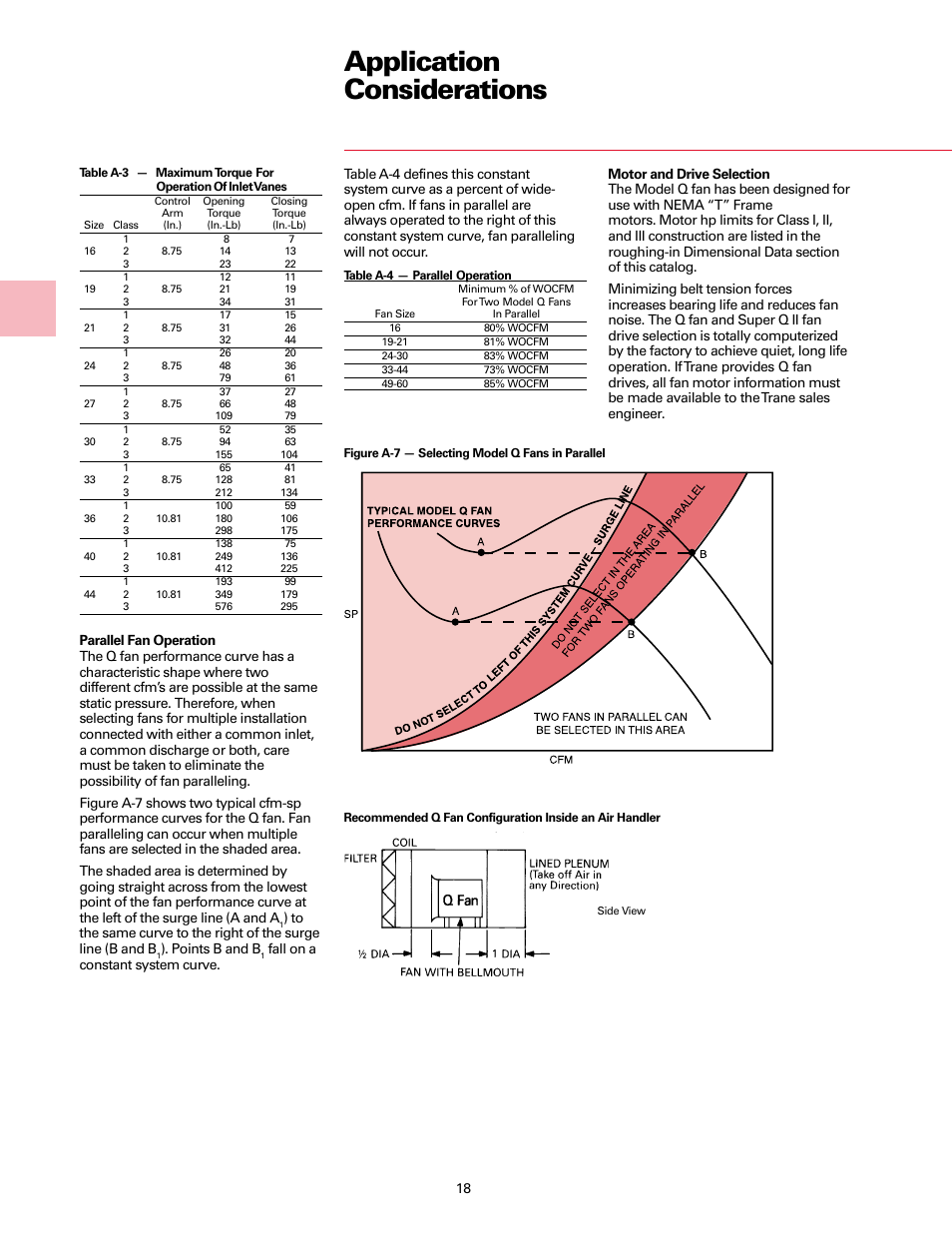 Application considerations, Points b and b, Fall on a constant system curve | Trane Fan User Manual | Page 18 / 56