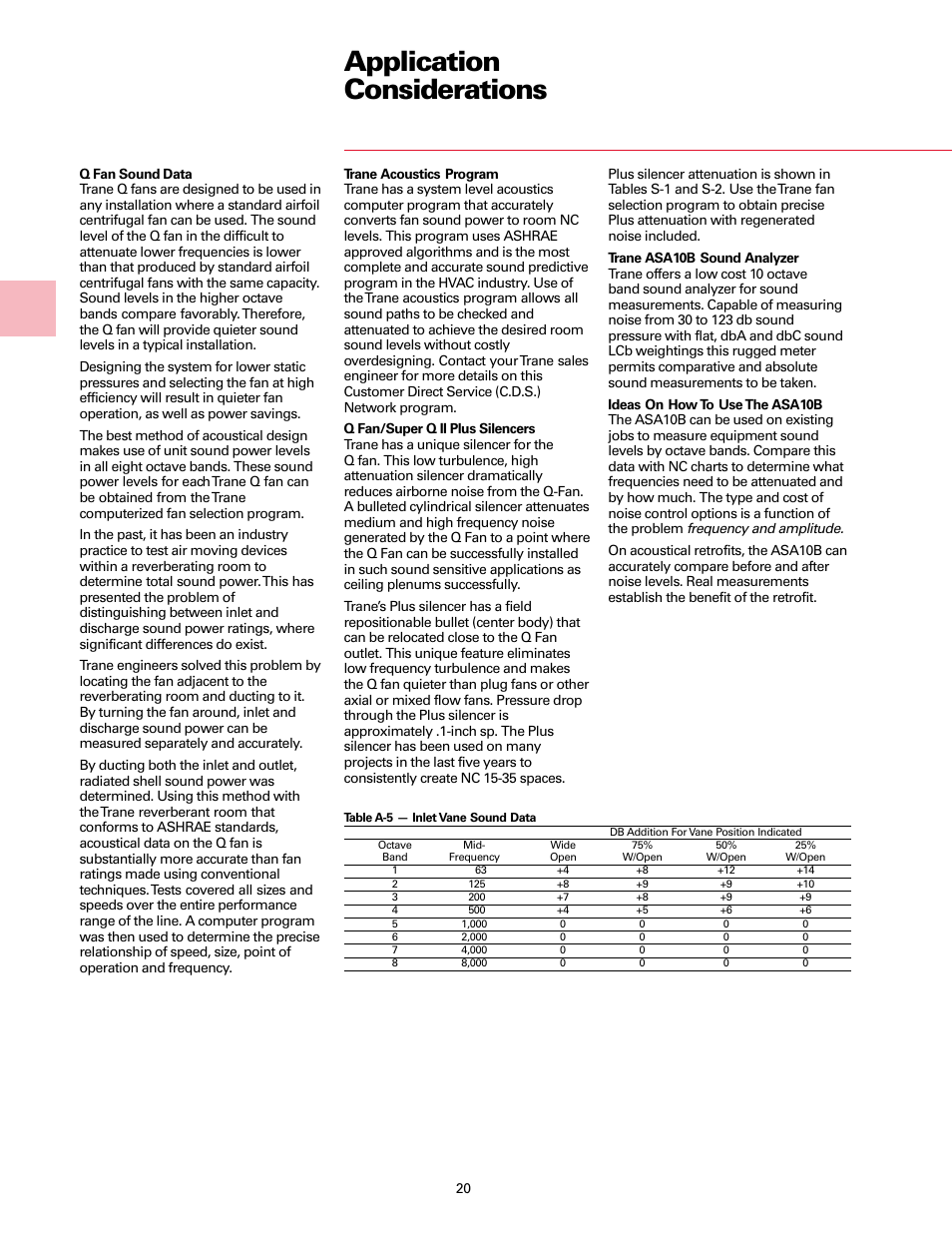 Application considerations | Trane Fan User Manual | Page 20 / 56