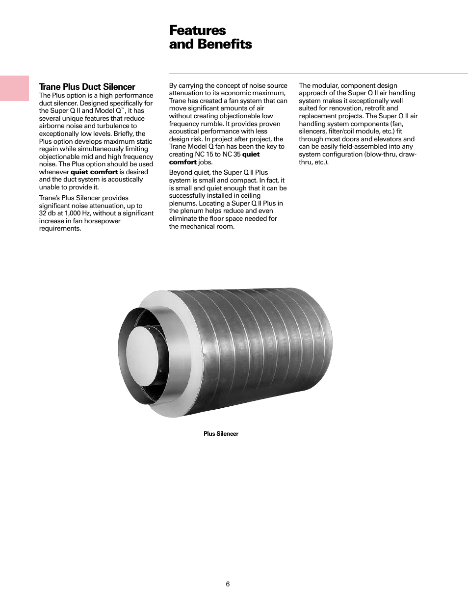 Features and benefits | Trane Fan User Manual | Page 6 / 56