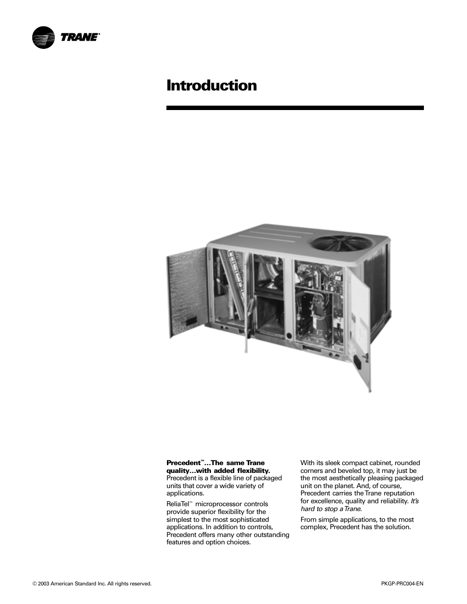 Introduction | Trane WSC060-120 User Manual | Page 2 / 52