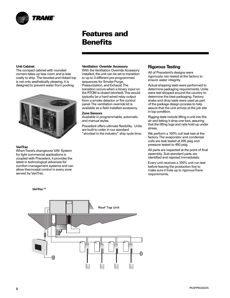 Features and benefits | Trane PKGP-PRC003-EN User Manual | Page 8 / 56