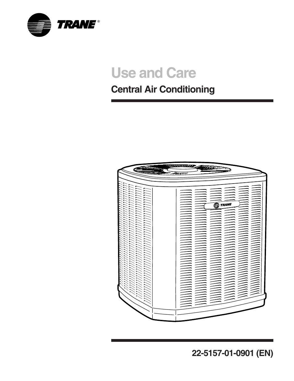 Trane Central Air Conditioning User Manual | 6 pages