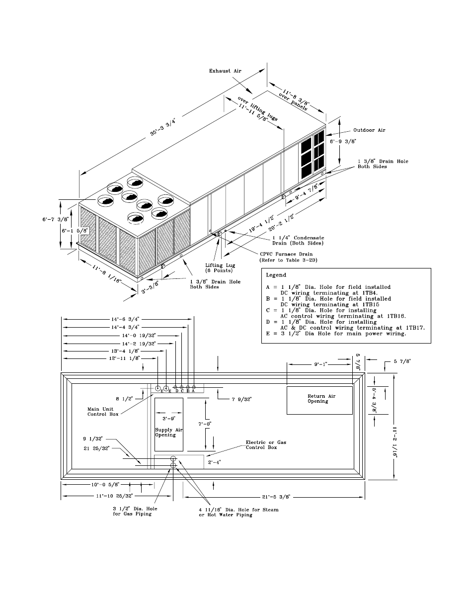 Trane INTELLIPAK ™ ™ ™ ™ ™ Commercial Single-Zone Rooftop Air Conditioners with CV or VAV Control User Manual | Page 21 / 118