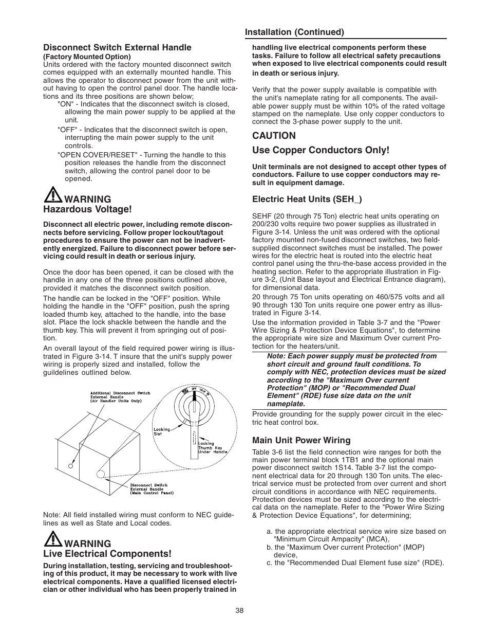 Trane INTELLIPAK ™ ™ ™ ™ ™ Commercial Single-Zone Rooftop Air Conditioners with CV or VAV Control User Manual | Page 39 / 118