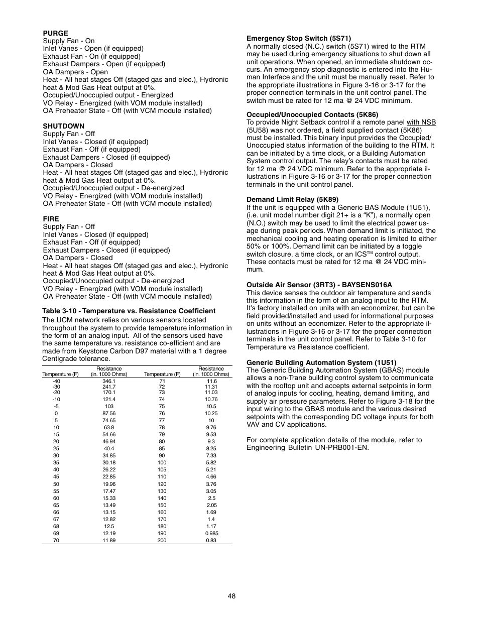 Trane INTELLIPAK ™ ™ ™ ™ ™ Commercial Single-Zone Rooftop Air Conditioners with CV or VAV Control User Manual | Page 49 / 118
