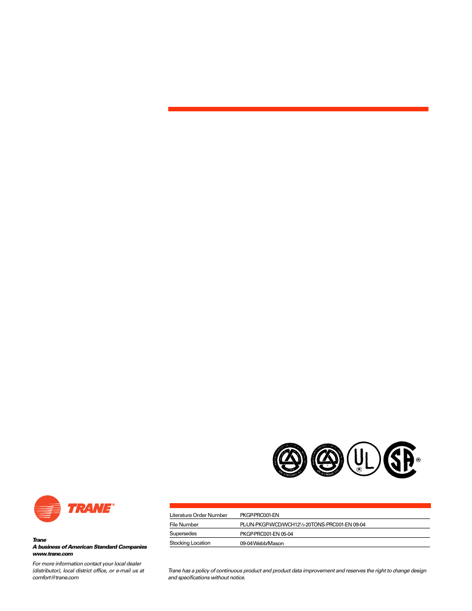 Literature file block | Trane PKGP-PRC001-EN User Manual | Page 52 / 52