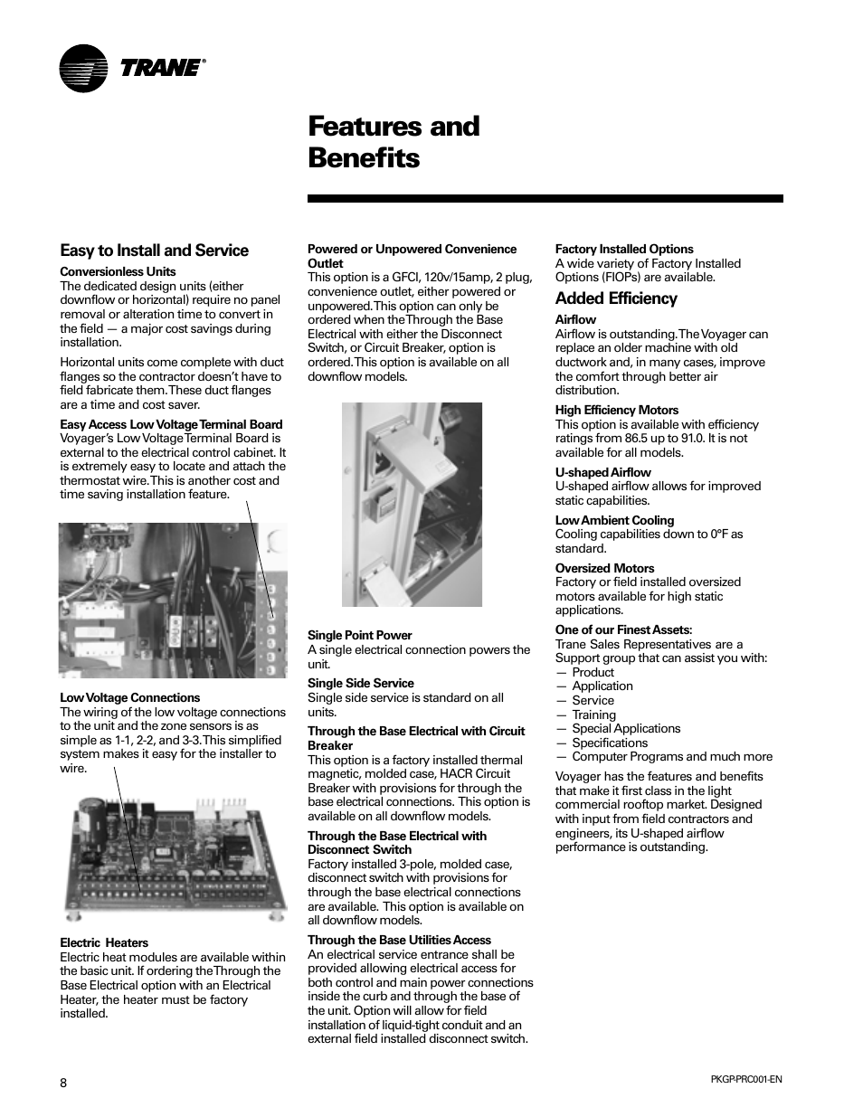 Features and benefits | Trane PKGP-PRC001-EN User Manual | Page 8 / 52