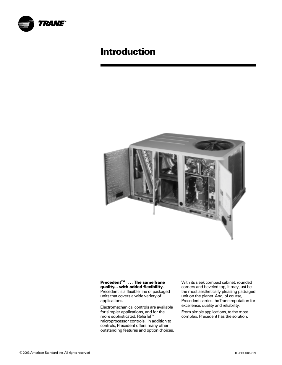 Introduction | Trane RT-PRC005 User Manual | Page 2 / 76