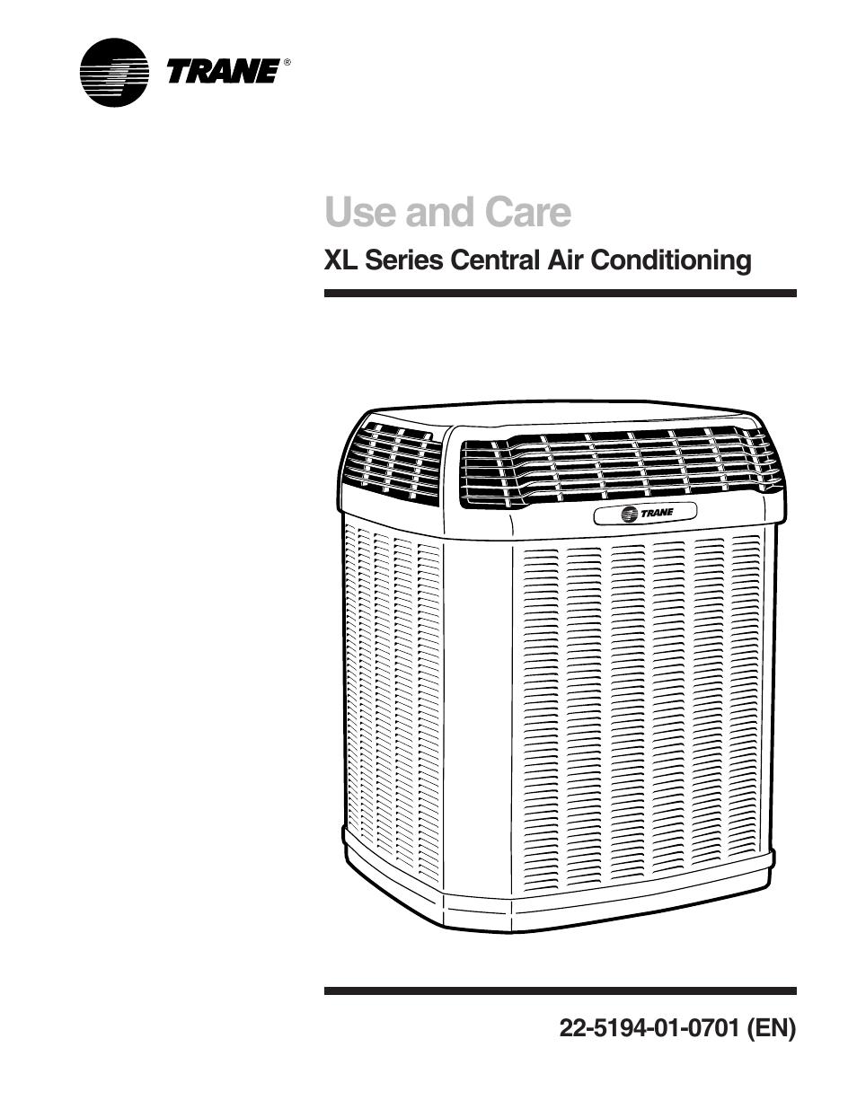 Trane XL User Manual | 6 pages