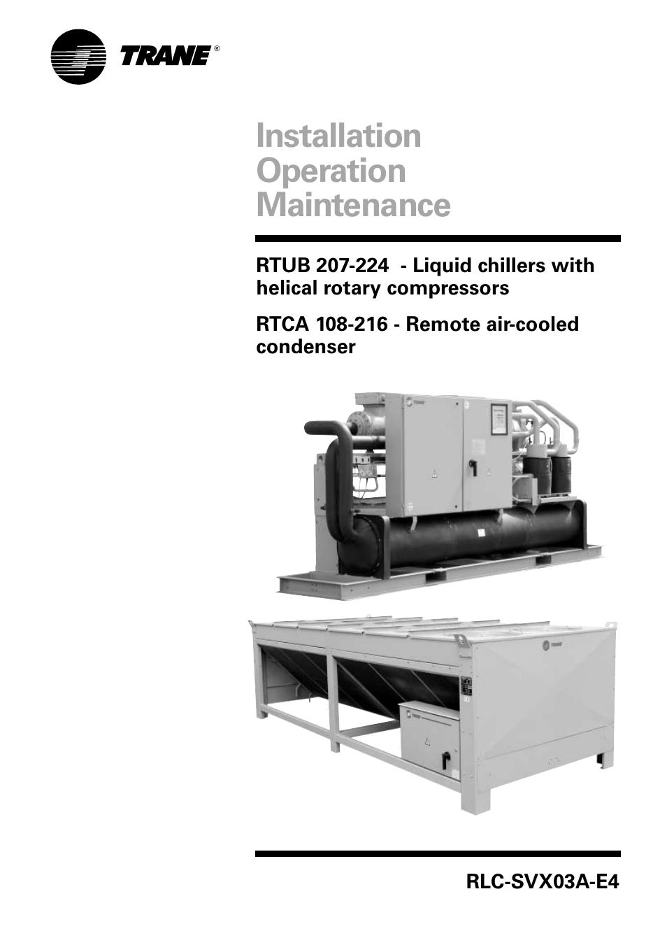 Trane RTUB 207-224 User Manual | 32 pages
