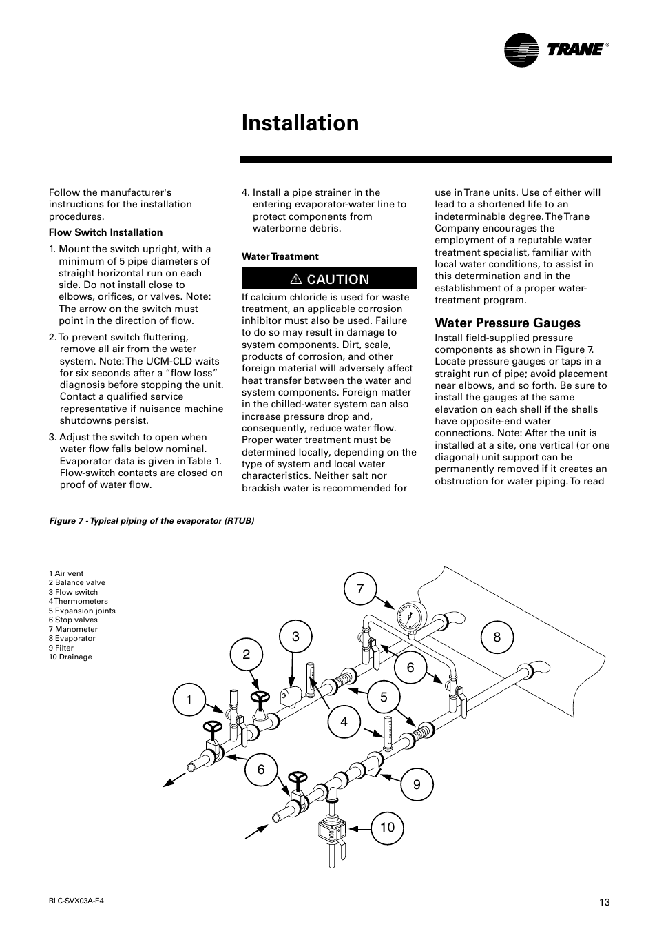 Installation | Trane RTUB 207-224 User Manual | Page 13 / 32