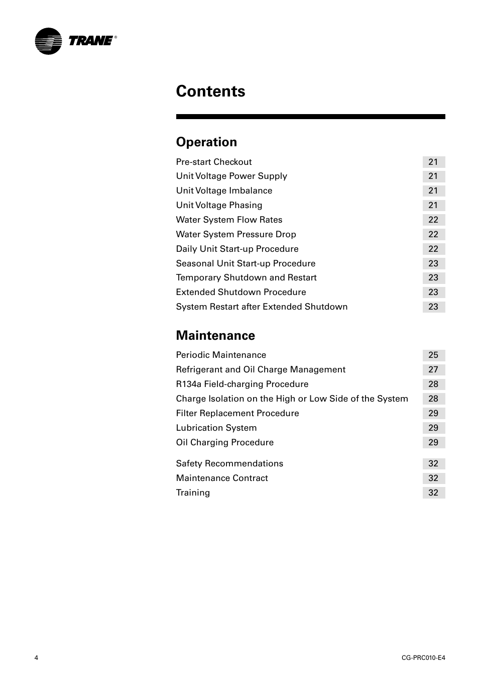 Trane RTUB 207-224 User Manual | Page 4 / 32