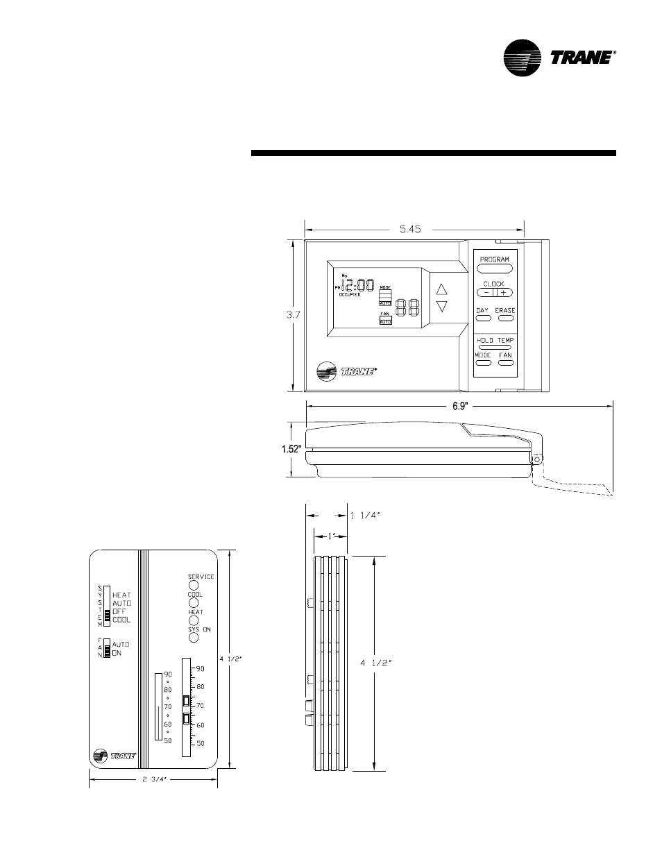 Dimensional data (constant volume cv) | Trane RT-PRC010-EN User Manual | Page 93 / 104