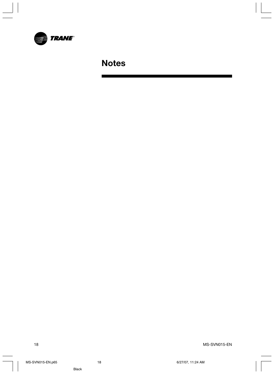 Trane New Stylus MS-SVN015-EN User Manual | Page 18 / 20