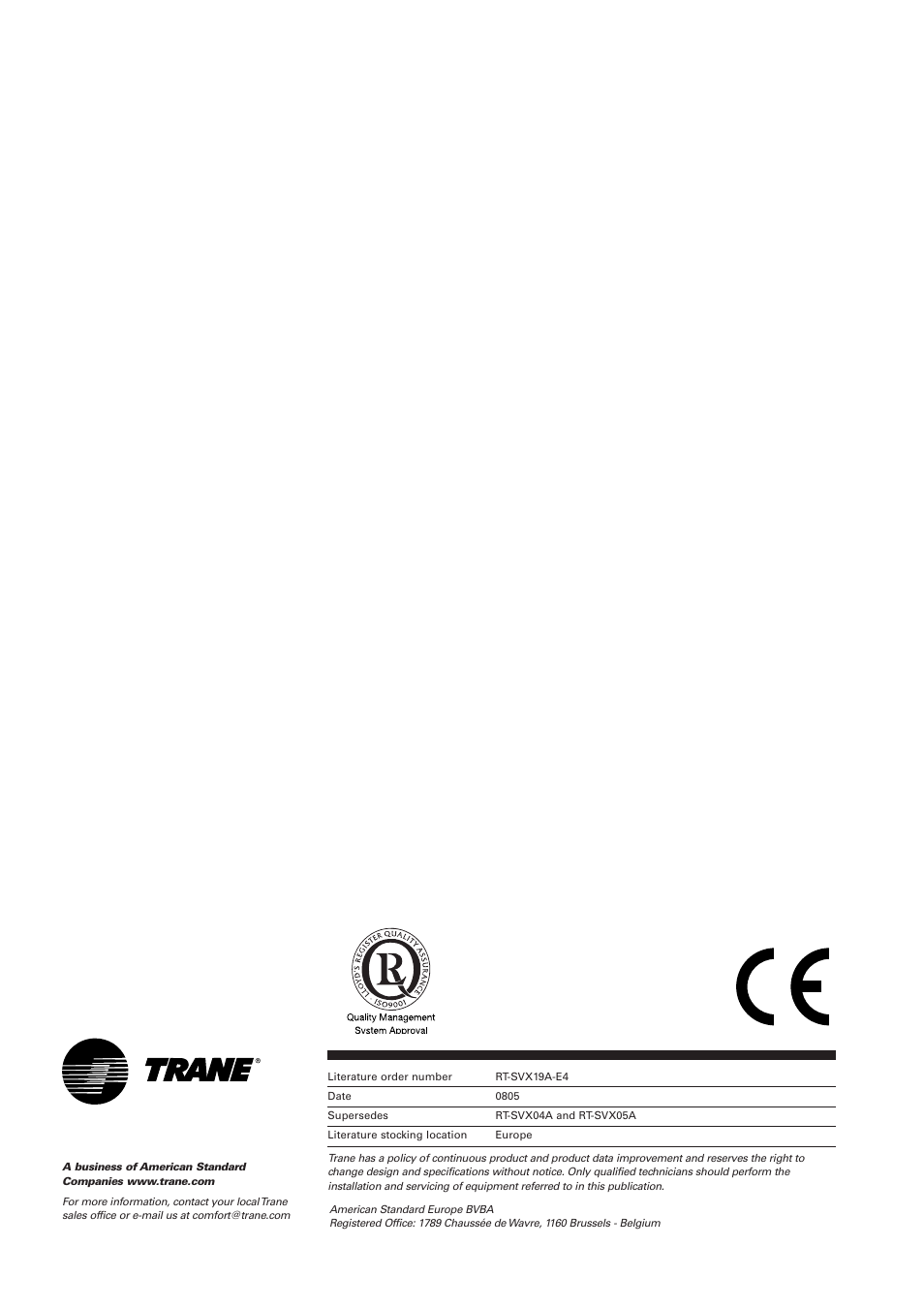 Trane RT-SVX19A-E4 User Manual | Page 64 / 64
