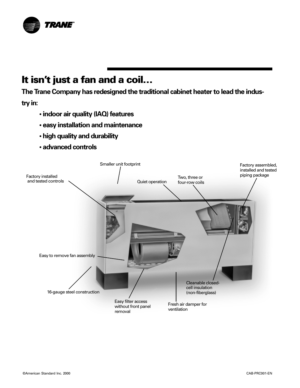 It isn’t just a fan and a coil | Trane CAB-PRC001-EN User Manual | Page 2 / 56