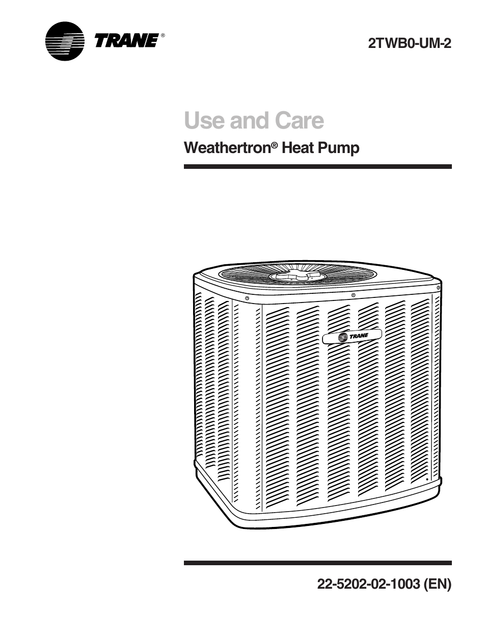 Trane 2TWB0-UM-2 User Manual | 6 pages