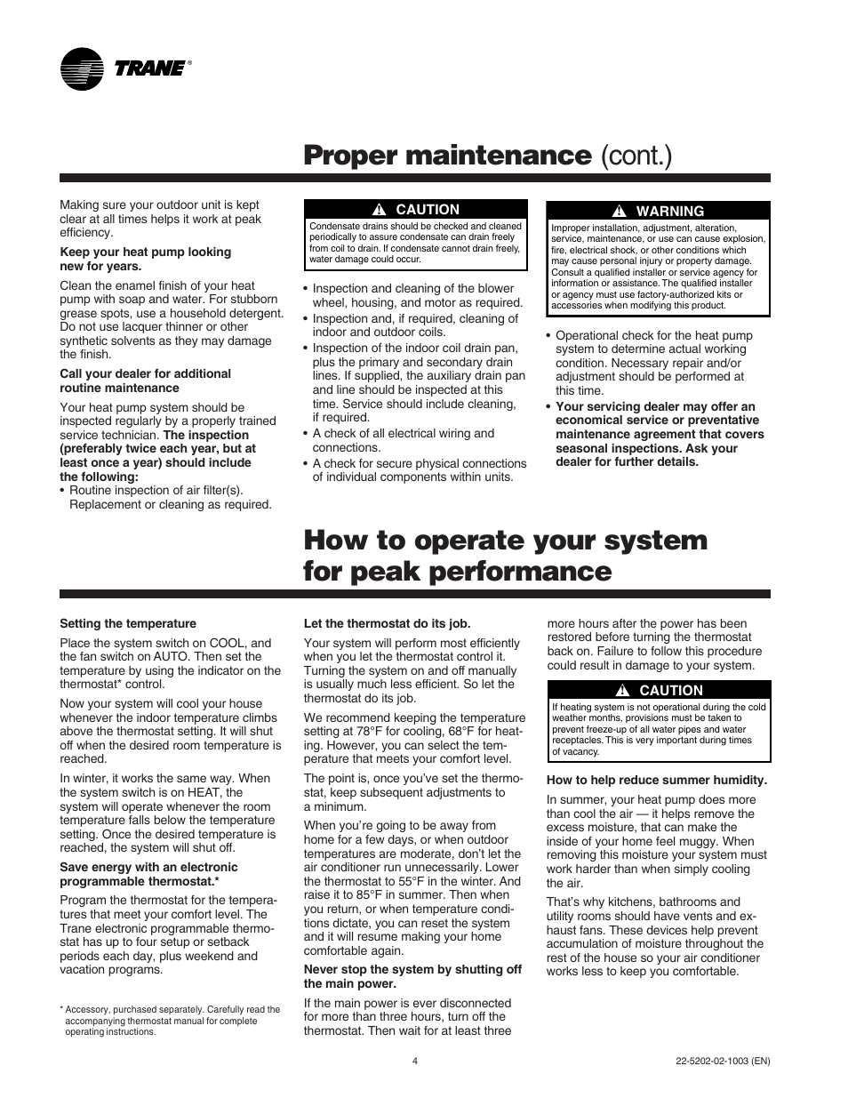 Peak performance | Trane 2TWB-SVU01A-EN User Manual | Page 4 / 6
