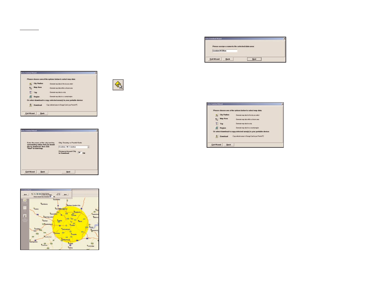 Data download, City radius | TravRoute Pocket PC 5 User Manual | Page 17 / 63