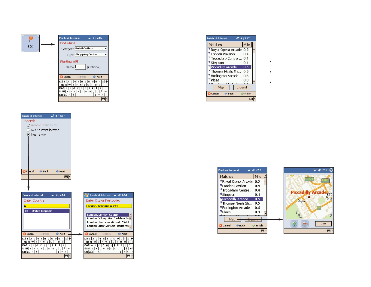 Finding points of interest | TravRoute Pocket PC 5 User Manual | Page 26 / 63