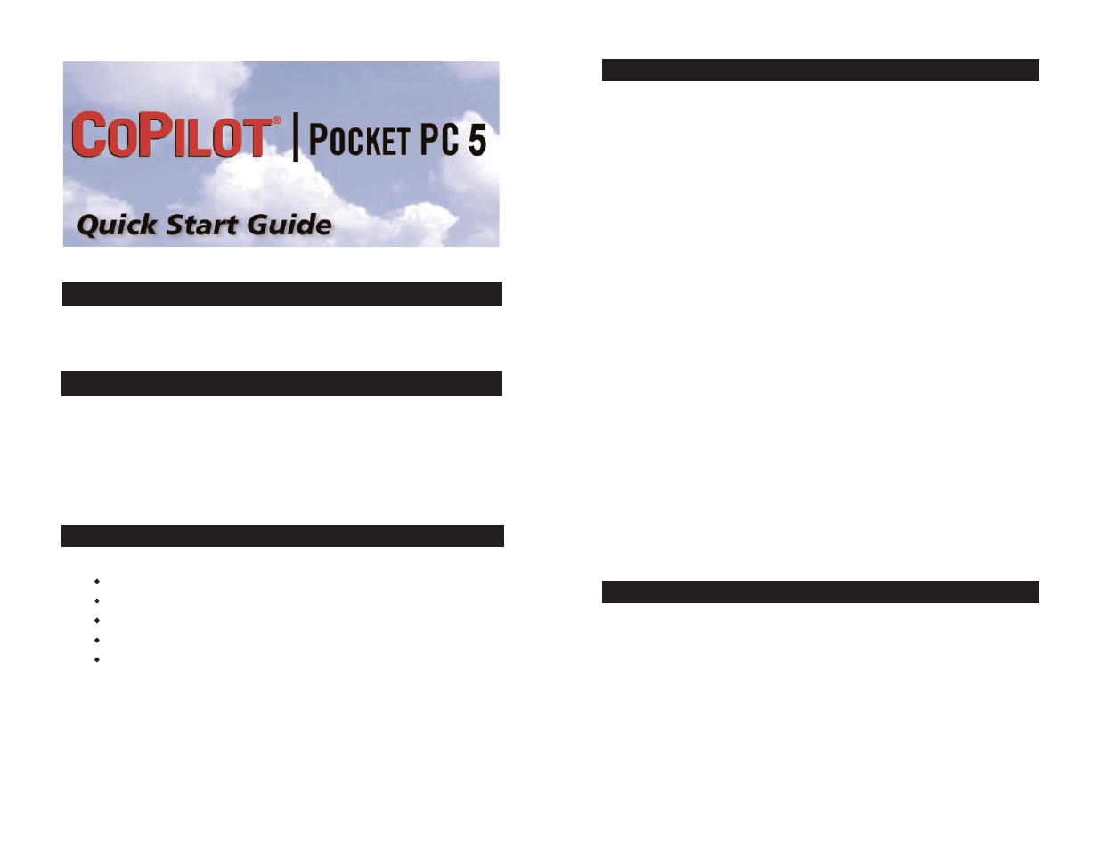 Check the package contents, Uninstall any previous version, Install copilot | TravRoute Pocket PC 5 User Manual | Page 3 / 63