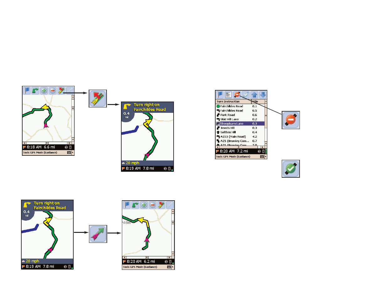 Detour feature, Selective routing | TravRoute Pocket PC 5 User Manual | Page 32 / 63