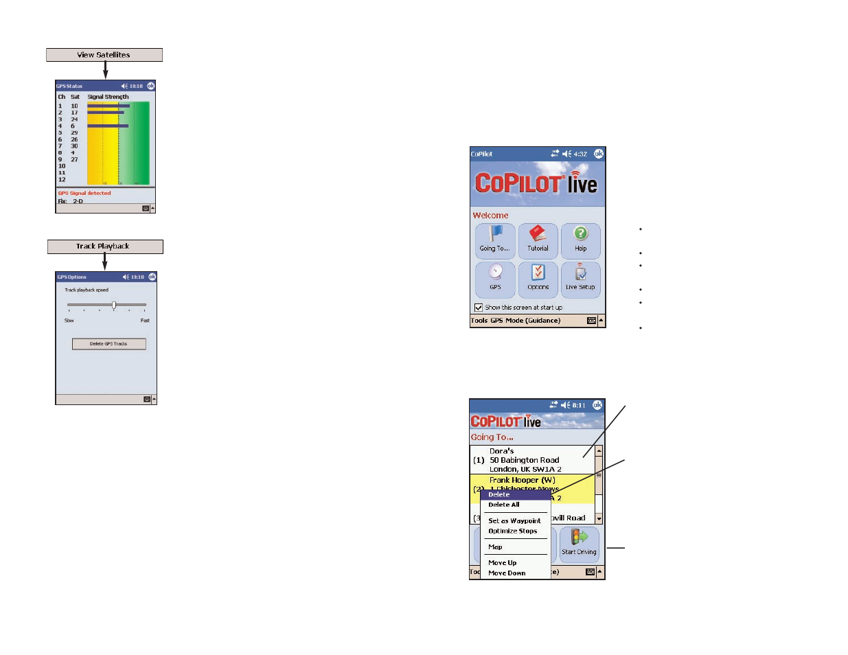 Reference, Screens & toolbars | TravRoute Pocket PC 5 User Manual | Page 37 / 63