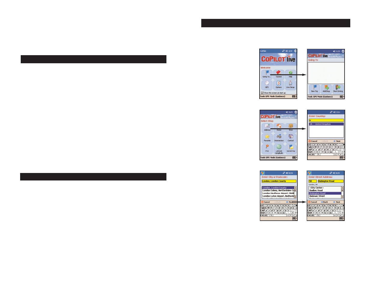 Enter an address | TravRoute Pocket PC 5 User Manual | Page 6 / 63