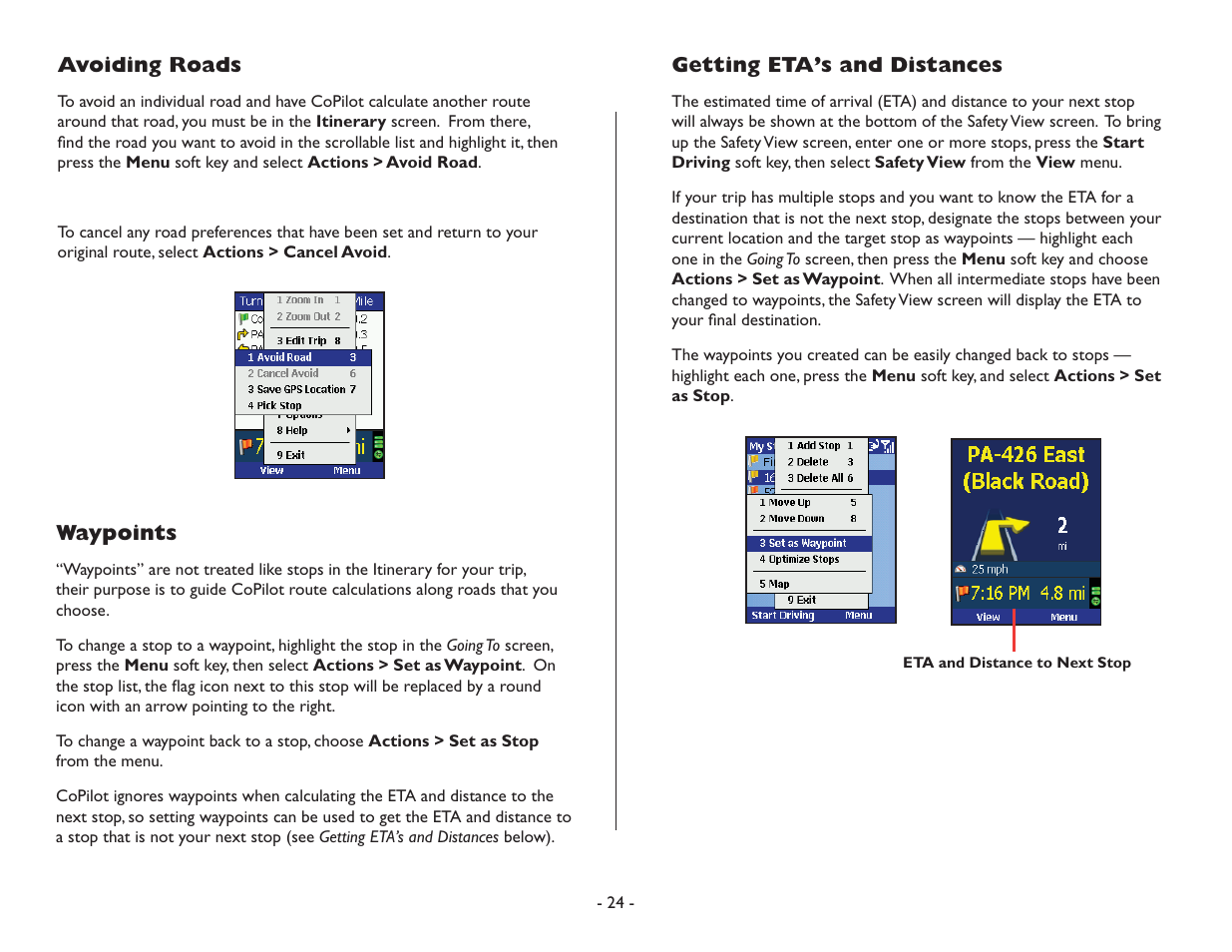 TravRoute CoPilot Live User Manual | Page 26 / 52