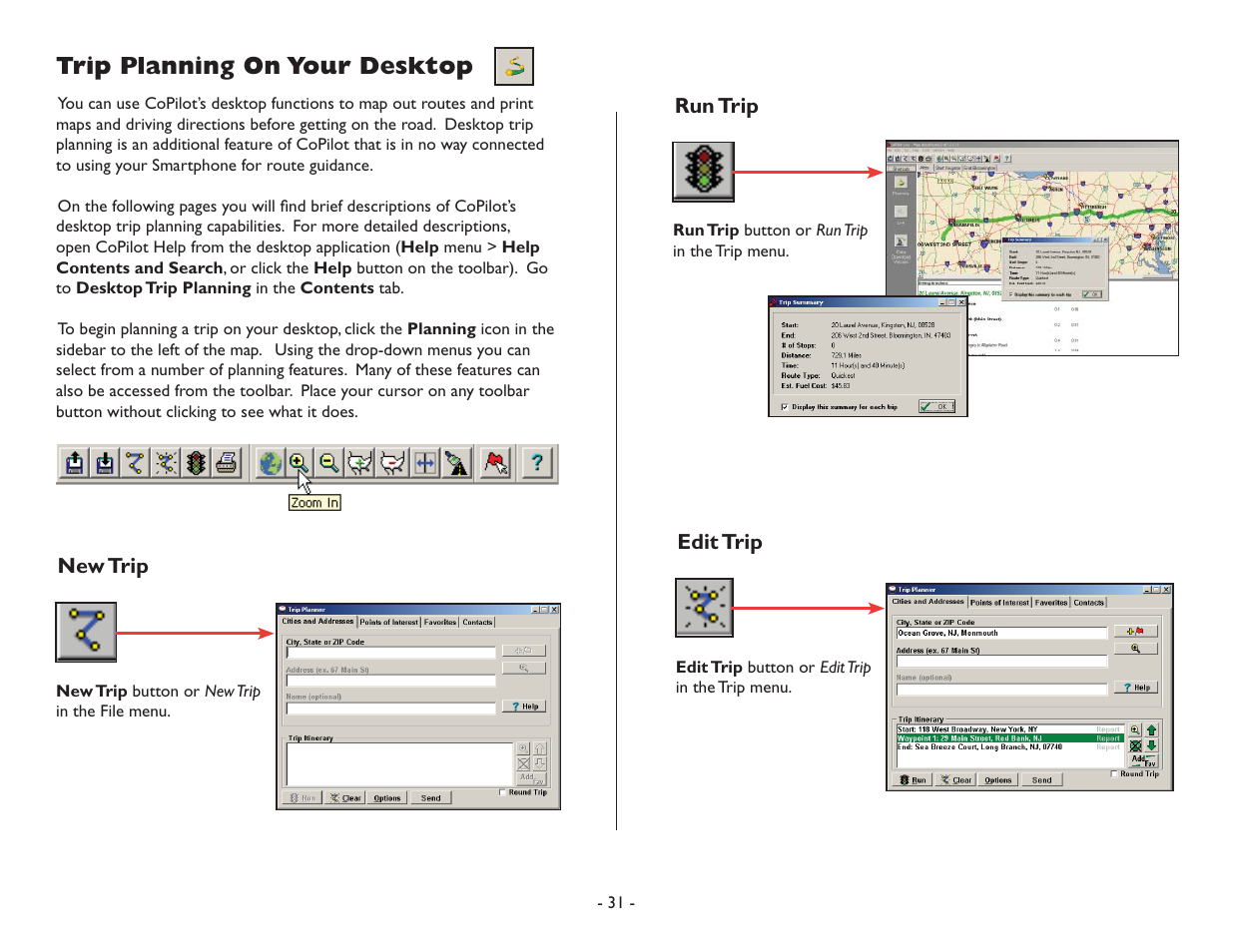Trip planning on your desktop | TravRoute CoPilot Live User Manual | Page 33 / 52