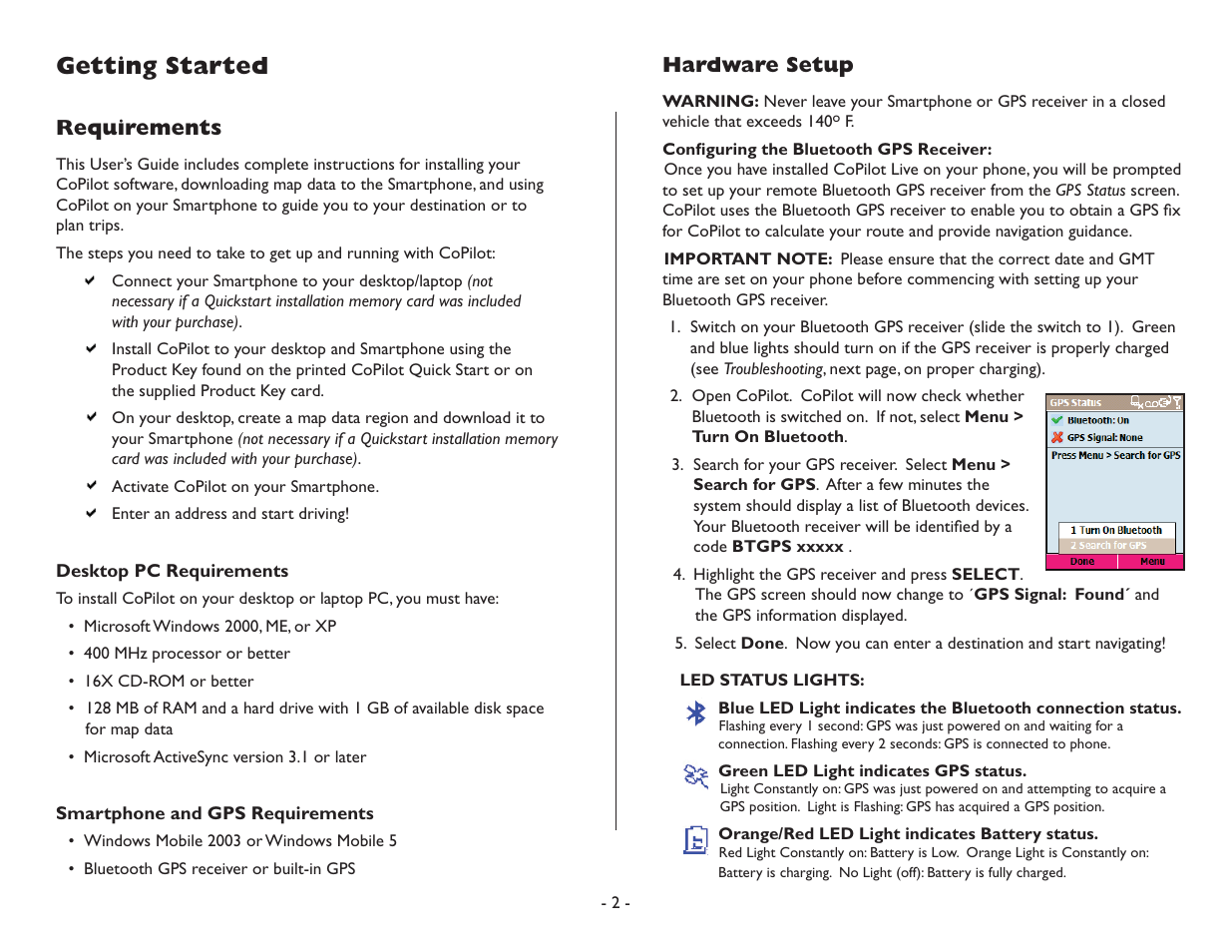 Getting started | TravRoute CoPilot Live User Manual | Page 4 / 52