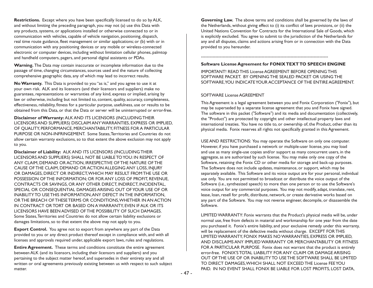 TravRoute CoPilot Live User Manual | Page 49 / 52